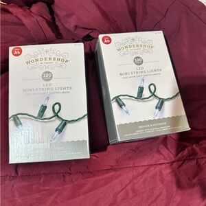Wondershop Mini LED String Lights - Cool White Bulbs, Green Cord